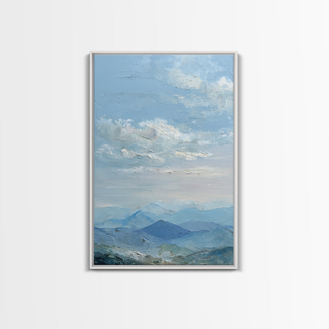 Gentle Mountain Landscape Framed Canvas Print, Dental Office Art, Dentist Art, Office Decor, Fine Art, Calm, Luxury Decor, DOA-2x3-12