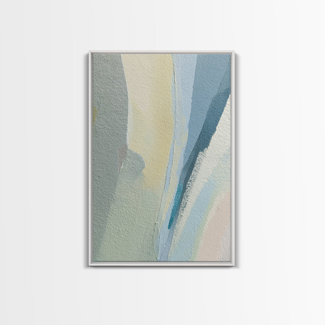 Minimal Smile Curve Abstract Framed Canvas Print, Dental Office Art, Neutral Decor, Office Decor, Abstract Art, Calm, DOA-2x3-13