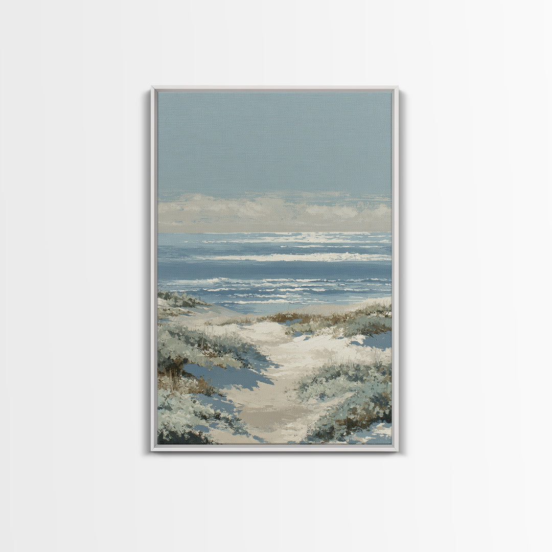 Quiet Coastal Dunes Framed Canvas Print, Dental Office Art, Dentist Art, Office Decor, Fine Art, Calm, Luxury Decor, Art Print, DOA-2x3-30