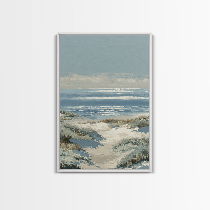 Quiet Coastal Dunes Framed Canvas Print, Dental Office Art, Dentist Art, Office Decor, Fine Art, Calm, Luxury Decor, Art Print, DOA-2x3-30