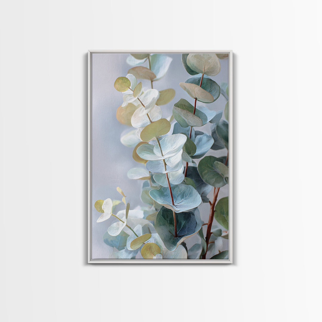 Soft Botanical Eucalyptus Print for Clean Atmosphere Canvas Print, Dental Office Art, Dental Decor, Office Decor, DOA-2x3-35