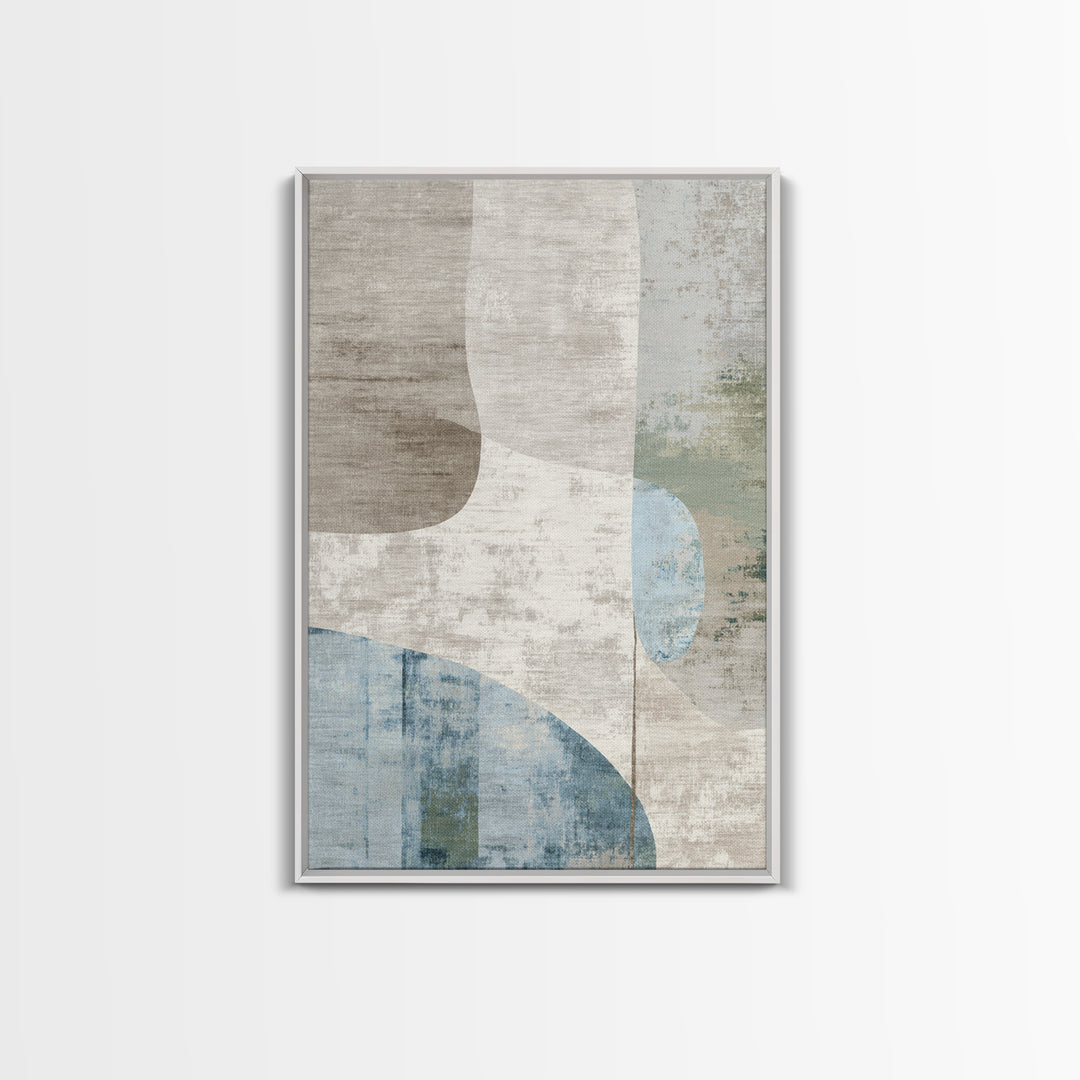 Minimal Smile Curve Abstract Framed Canvas Print, Dental Office Art, Neutral Decor, Office Decor, Abstract Art, Calm, DOA-2x3-37