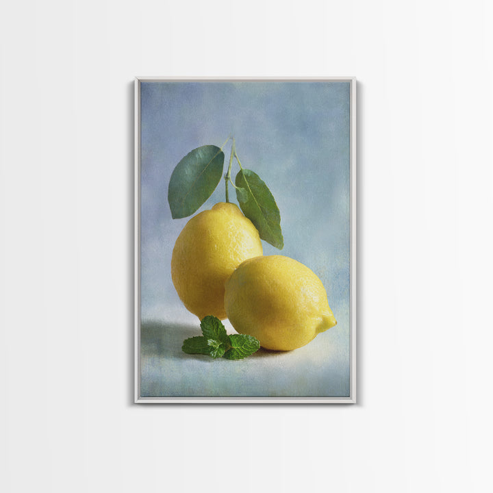 Fresh Citrus and Mint Still Life Canvas Print, Dental Office Art, Printable Digital, Office Decor, Calm, Neutral Decor, DOA-2x3-39