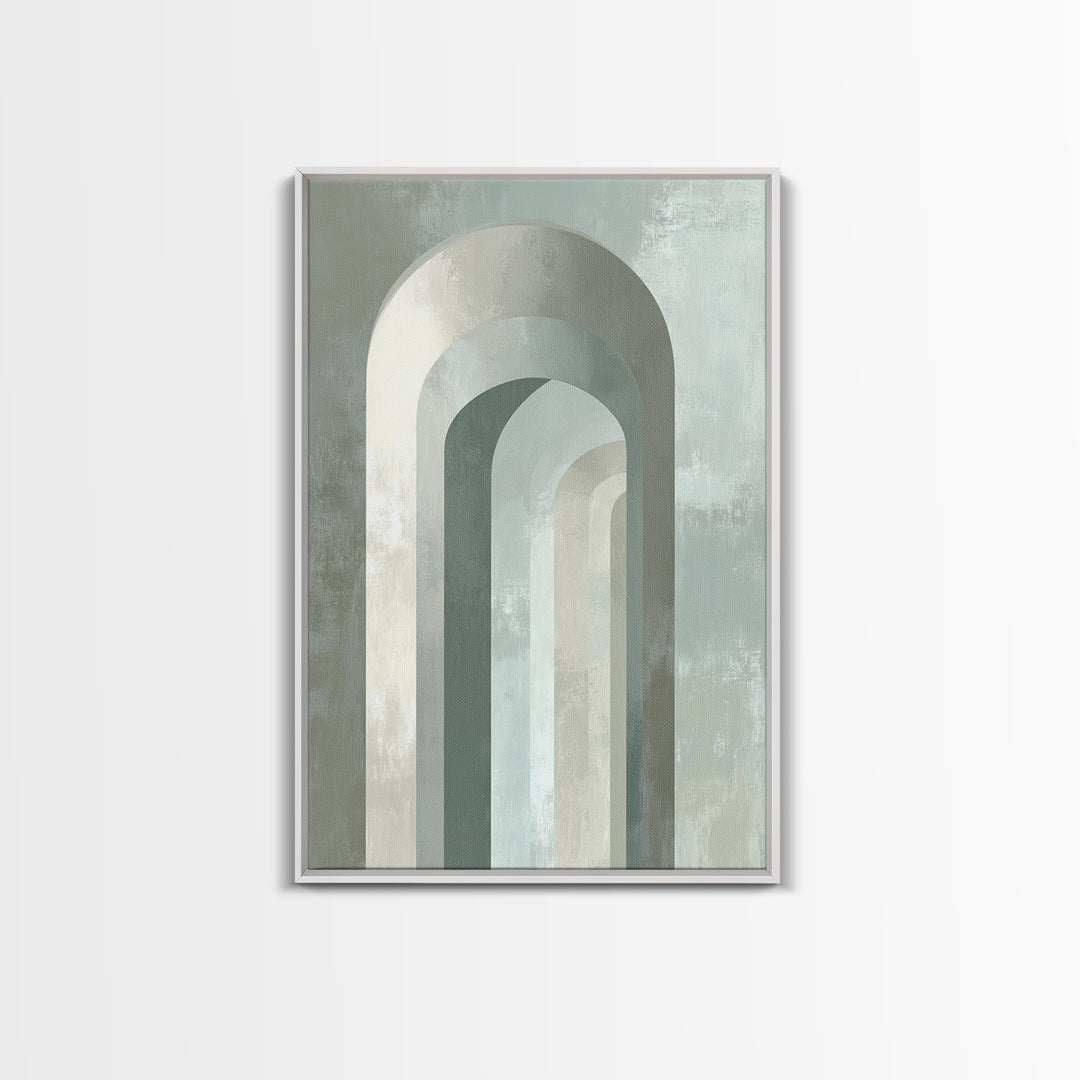 Light Scandinavian Abstract Arches Canvas Print, Dental Office Art, Statement Artwork, Office Decor, Abstract Art, Calm, DOA-2x3-49