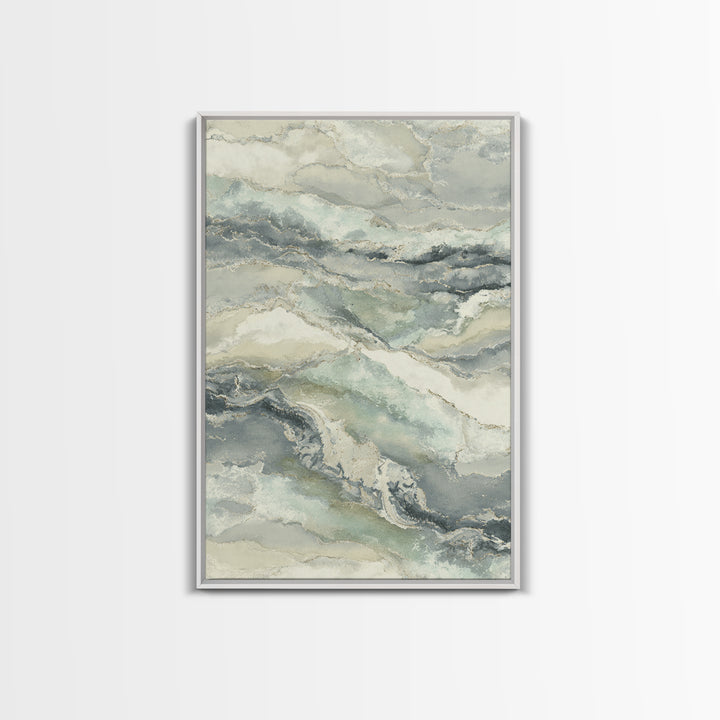 Clean Marble Texture Framed Canvas Print, Dental Office Art, Digital Artwork, Office Decor, Abstract Art, Calm, Dentist Art, DOA-2x3-56