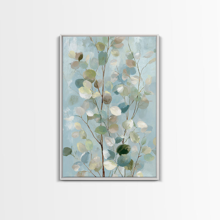 Soft Botanical Eucalyptus Print for Clean Atmosphere Canvas Print, Dental Office Art, Dental Gift, Office Decor, Calm, DOA-2x3-59