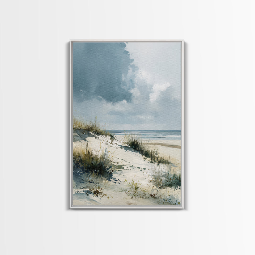 Quiet Coastal Dunes Framed Canvas Print, Dental Office Art, Dentist Art, Office Decor, Fine Art, Calm, Luxury Decor, Art Print, DOA-2x3-6