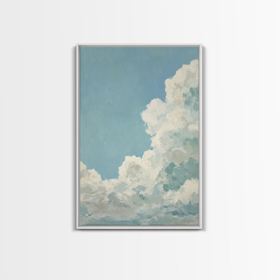 Peaceful Clouds over Open Meadow Canvas Print, Dental Office Art, Art Print, Office Decor, Oil Painting, Calm, Unique Wall Art, DOA-2x3-65