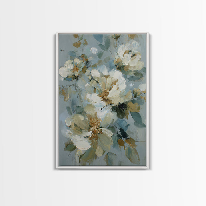 Sterile Modern Floral Painting Canvas Print, Dental Office Art, Office Decor, Fine Art, Calm, Art Print, Room Decor, DOA-2x3-67