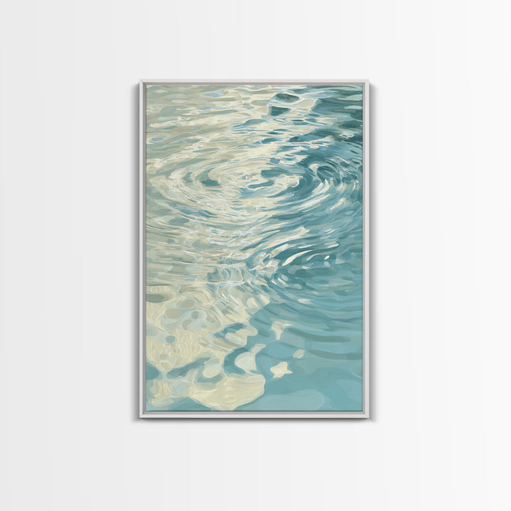 Abstract Water Ripple Pattern Framed Canvas Print, Dental Office Art, Room Decor, Office Decor, Abstract Art, Calm, DOA-2x3-69