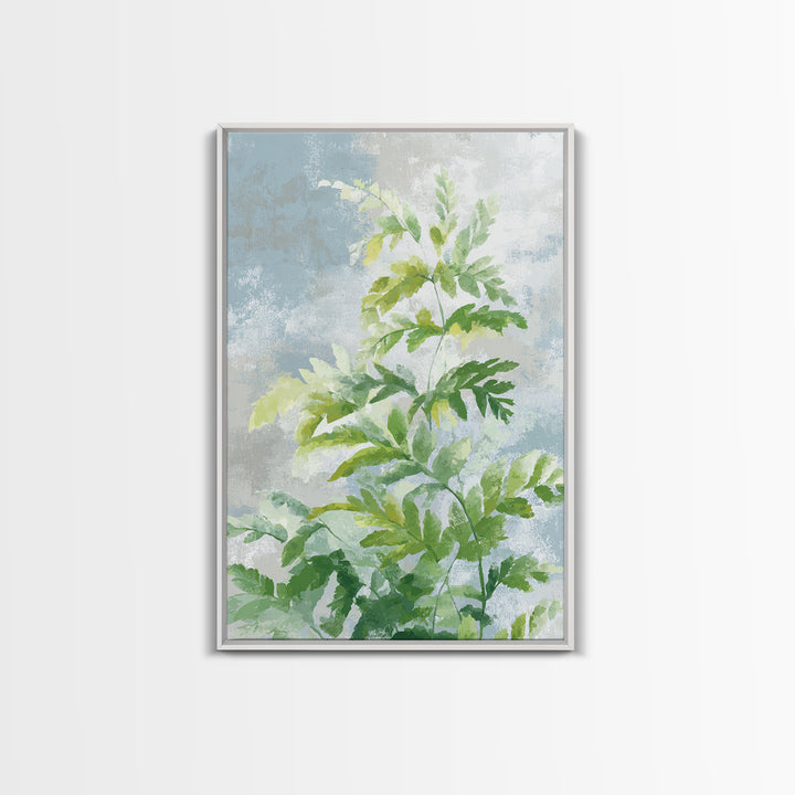 Botanical Fern Study Framed Canvas Print, Dental Office Art, Medical Office Art, Office Decor, Watercolor Art, Calm, DOA-2x3-75