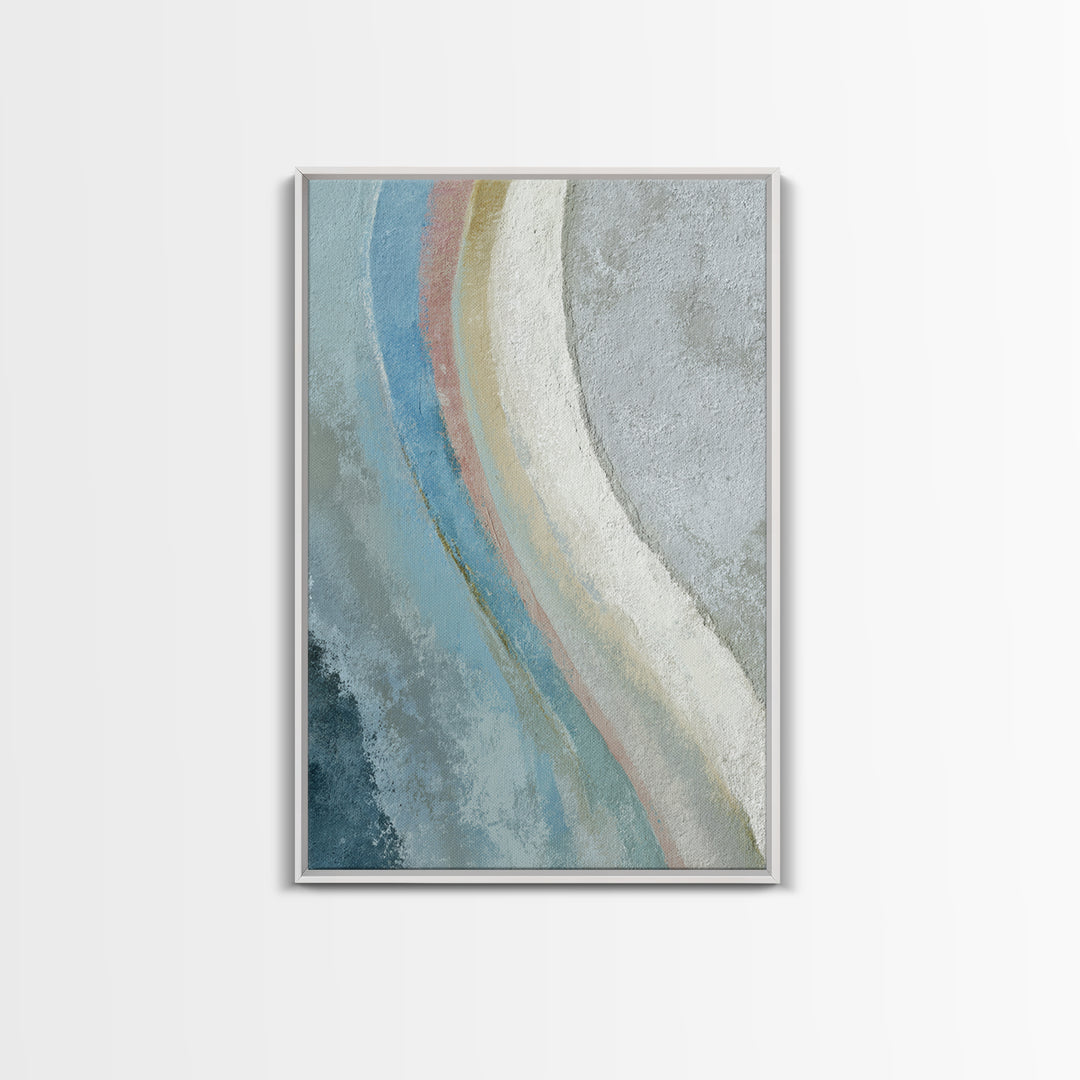 Minimal Smile Curve Abstract Framed Canvas Print, Dental Office Art, Contemporary Art, Office Decor, Calm, Dental Wall Art, DOA-2x3-85