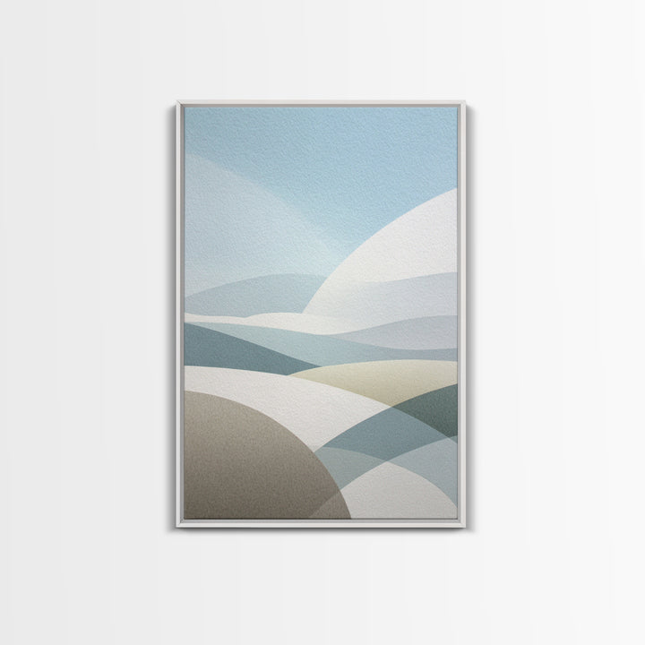 Clean Geometric Art Framed Canvas Print, Dental Office Art, Neutral Decor, Office Decor, Fine Art, Calm, Wall Art, Poster, DOA-2x3-88