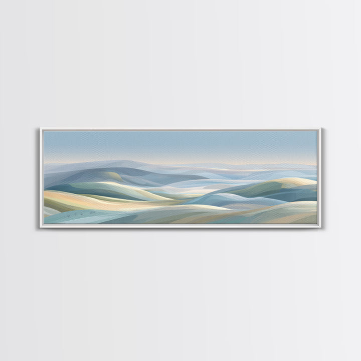 Soft Gradient Sunrise Framed Canvas Print, Dental Office Art, Tooth Art, Office Decor, Calm, Modern Decor, Fine Art Print, DOA-3x1-12