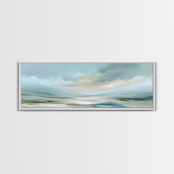 Calming Abstract Ocean Waves Framed Canvas Print, Dental Office Art, Office Decor, Calm, Medical Art, Medical Office Decor, DOA-3x1-17
