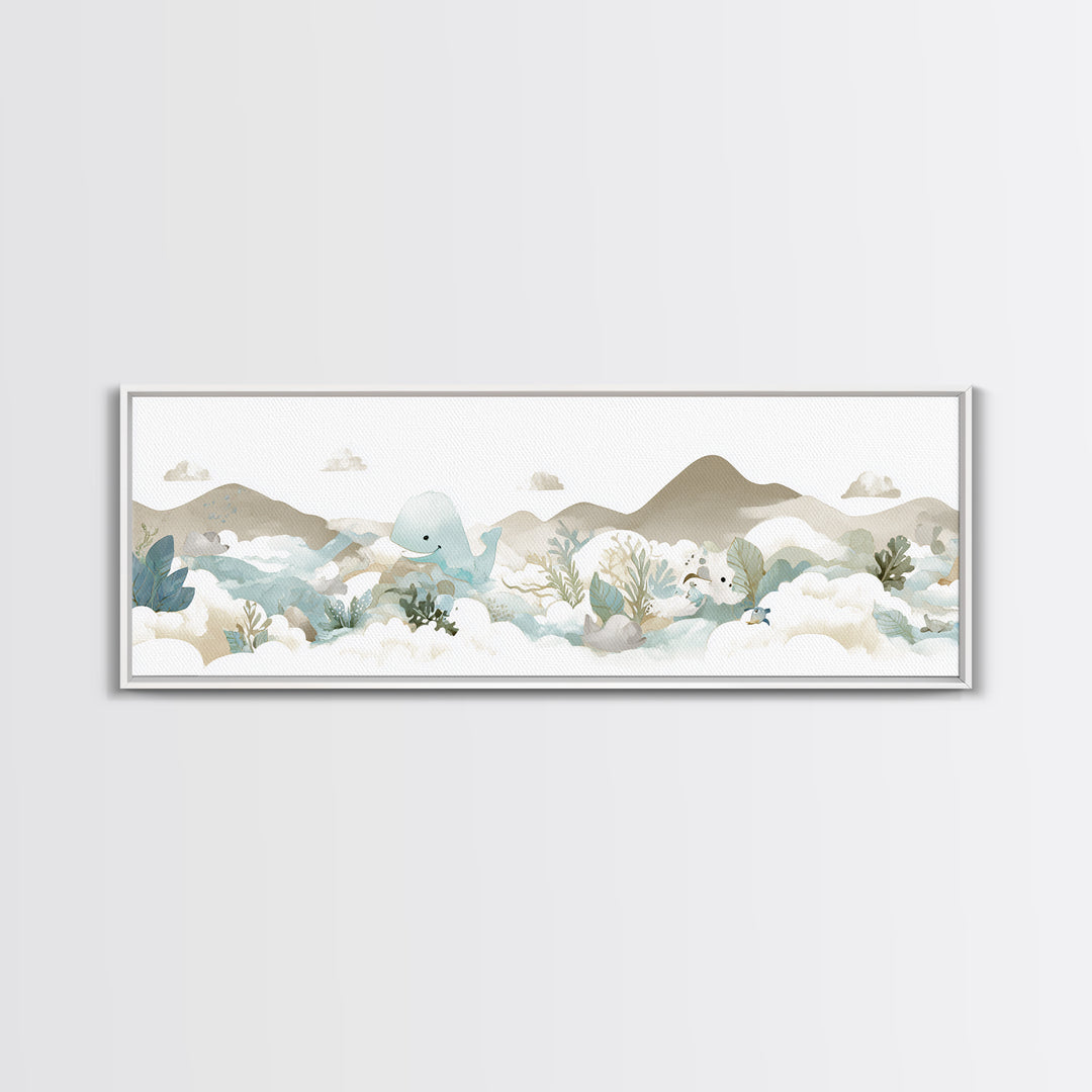 Cheerful Animal Dentist Themed Character Without Text Canvas Print, Dental Office Art, Contemporary Art, Office Decor, Calm, DOA-3x1-18