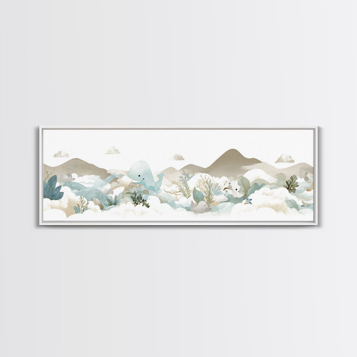Cheerful Animal Dentist Themed Character Without Text Canvas Print, Dental Office Art, Contemporary Art, Office Decor, Calm, DOA-3x1-18