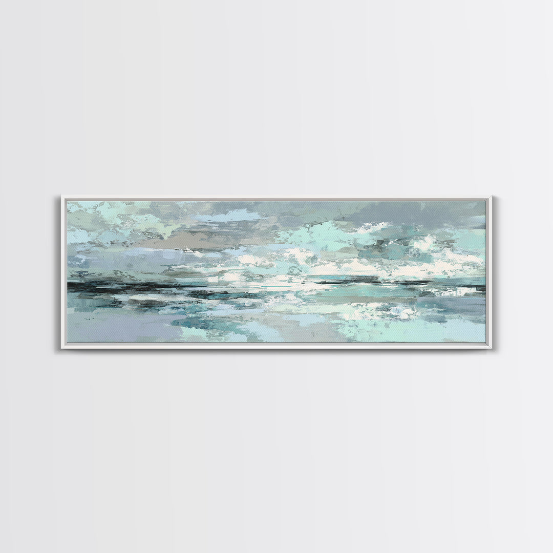 Clean Geometric Art Canvas Print, Dental Office Art, Science Art, Office Decor, Abstract Art, Calm, Boho Decor, DOA-3x1-24