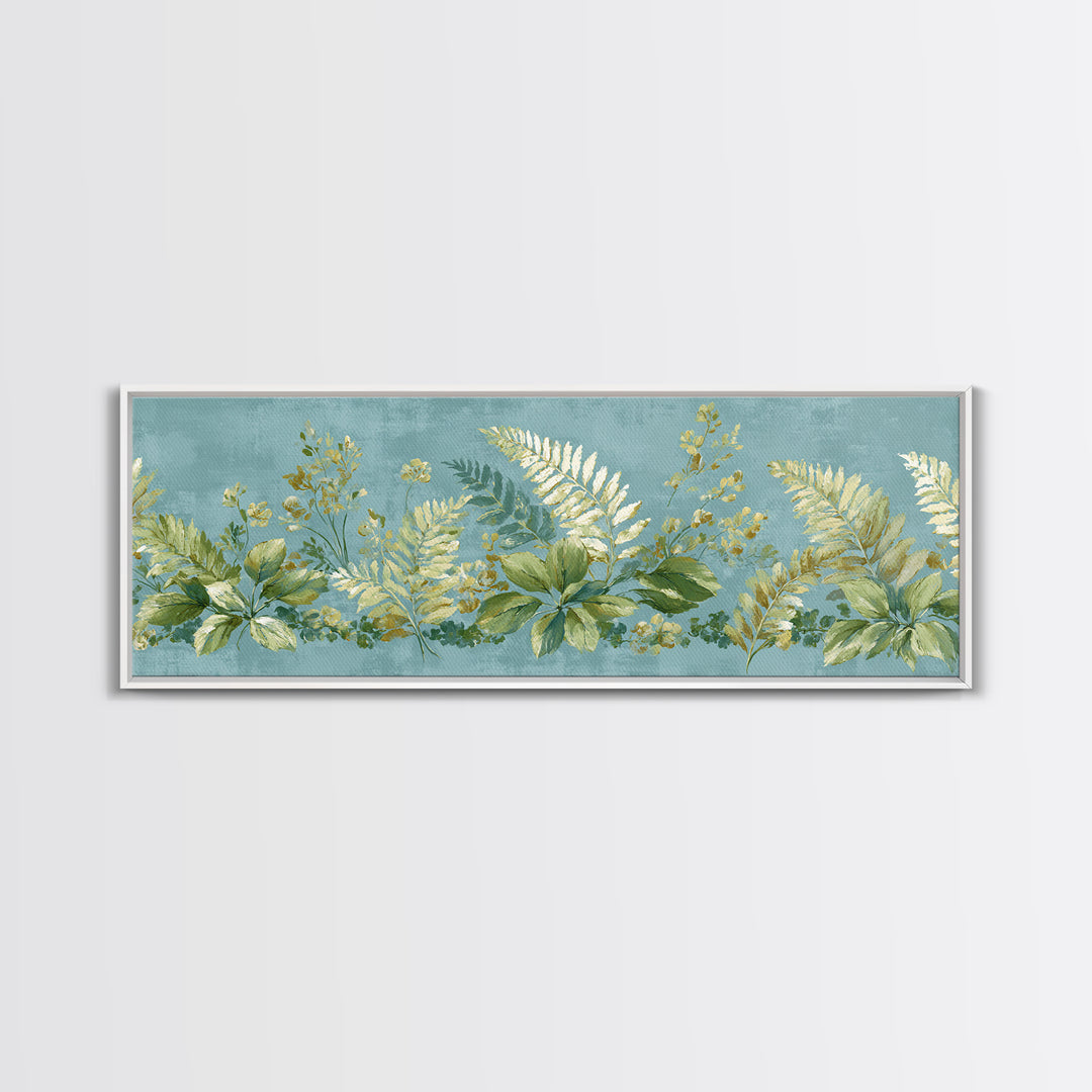 Botanical Fern Study Canvas Print, Dental Office Art, Wall Decor, Office Decor, Oil Painting, Calm, Contemporary Art, DOA-3x1-35
