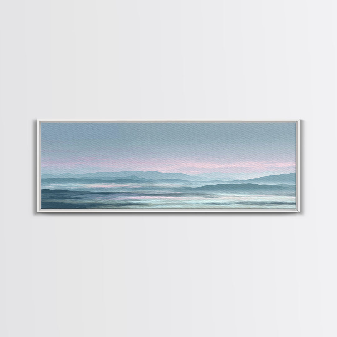 Soft Gradient Sunrise Canvas Print, Dental Office Art, Office Decor, Fine Art, Calm, Art Print, Room Decor, Textured Painting, DOA-3x1-36