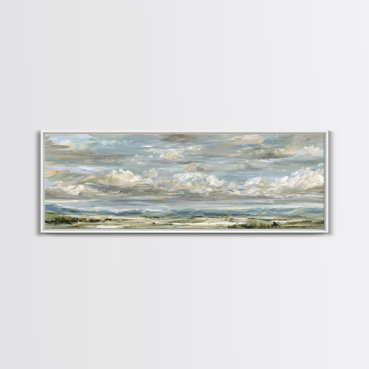Peaceful Clouds over Open Meadow Canvas Print, Dental Office Art, Office Wall Art, Office Decor, Fine Art, Calm, Medical Decor, DOA-3x1-49