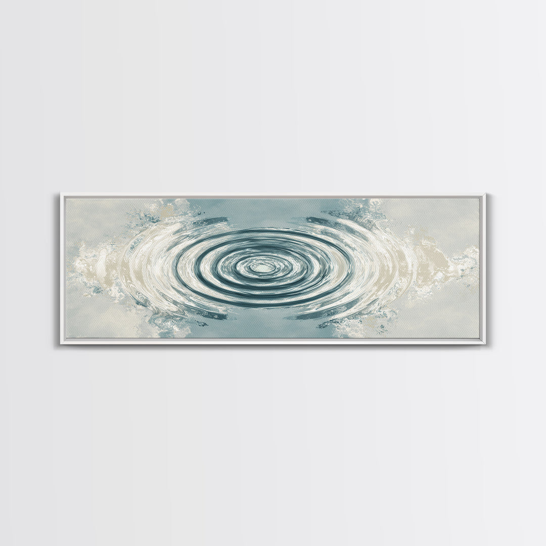 Abstract Water Ripple Pattern Framed Canvas Print, Dental Office Art, Unique Wall Art, Office Decor, Calm, Dental Assistant, DOA-3x1-53