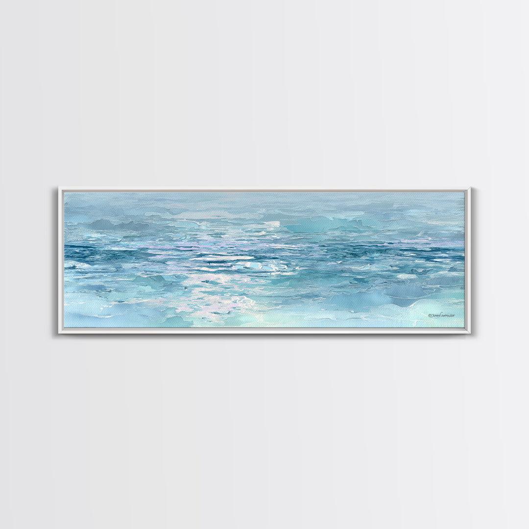 Abstract Water Ripple Pattern Framed Canvas Print, Dental Office Art, Unique Wall Art, Office Decor, Calm, Dental Assistant, DOA-3x1-77