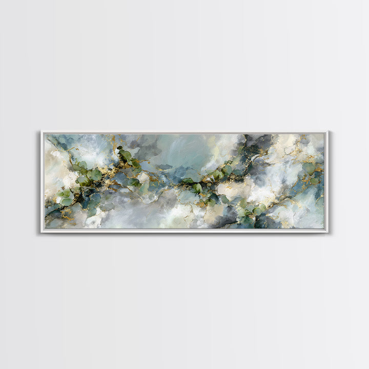 Clean Marble Texture Canvas Print, Dental Office Art, Office Decor, Oil Painting, Calm, Unique Wall Art, Minimalist Wall Art, DOA-3x1-88