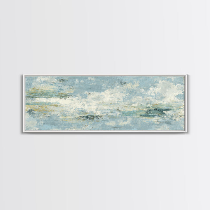 Calming Abstract Ocean Waves Framed Canvas Print, Dental Office Art, Dental Hygiene, Office Decor, Calm, Medical Office Art, DOA-3x1-89