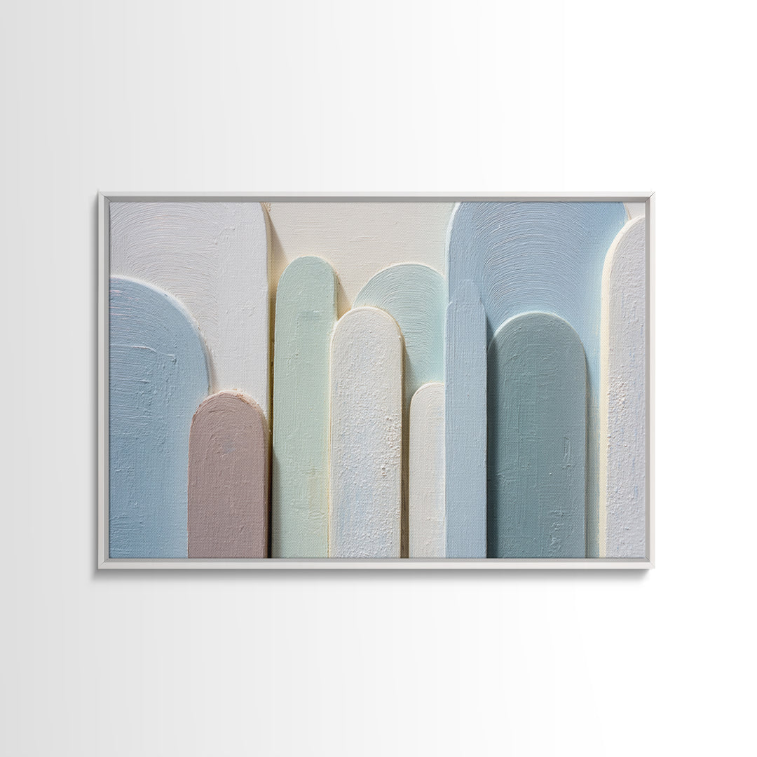 Light Scandinavian Abstract Arches Canvas Print, Dental Office Art, Decor, Office Decor, Abstract Art, Calm, Digital Artwork, DOA-3x2-21