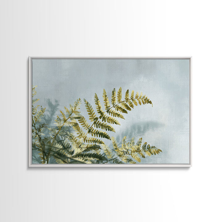 Botanical Fern Study Framed Canvas Print, Dental Office Art, Room Decor, Office Decor, Oil Painting, Calm, Minimalist Wall Art, DOA-3x2-23