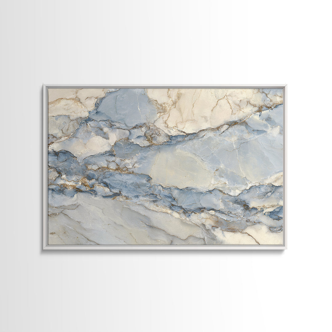 Clean Marble Texture Framed Canvas Print, Dental Office Art, Boho Decor, Office Decor, Fine Art, Calm, Digital Print, DOA-3x2-28