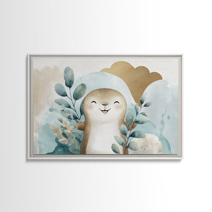 Cheerful Animal Dentist Themed Character Without Text Canvas Print, Dental Office Art, Digital Print, Office Decor, Calm, DOA-3x2-30