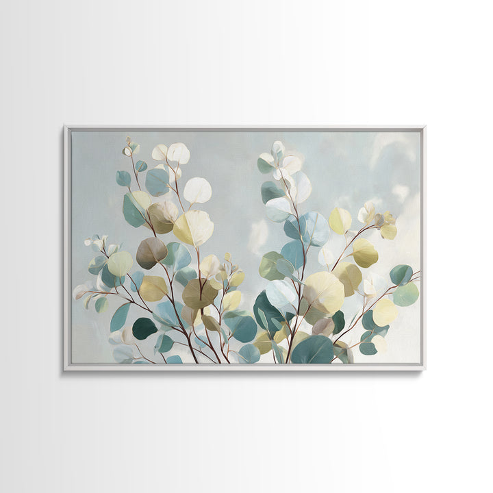 Soft Botanical Eucalyptus Print for Clean Atmosphere Canvas Print, Dental Office Art, Printable Wall Art, Office Decor, Calm, DOA-3x2-31