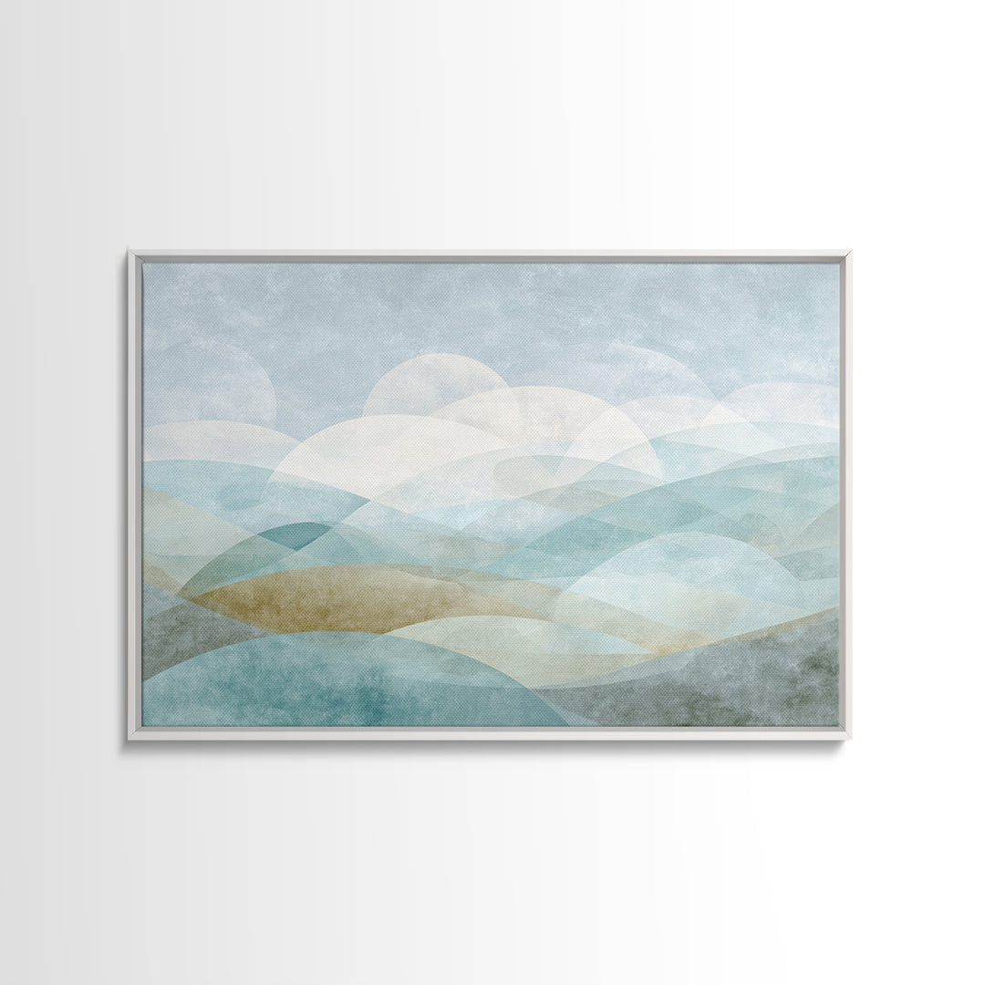 Clean Geometric Art Framed Canvas Print, Dental Office Art, Contemporary Art, Office Decor, Abstract Art, Calm, Dental Wall Art, DOA-3x2-36
