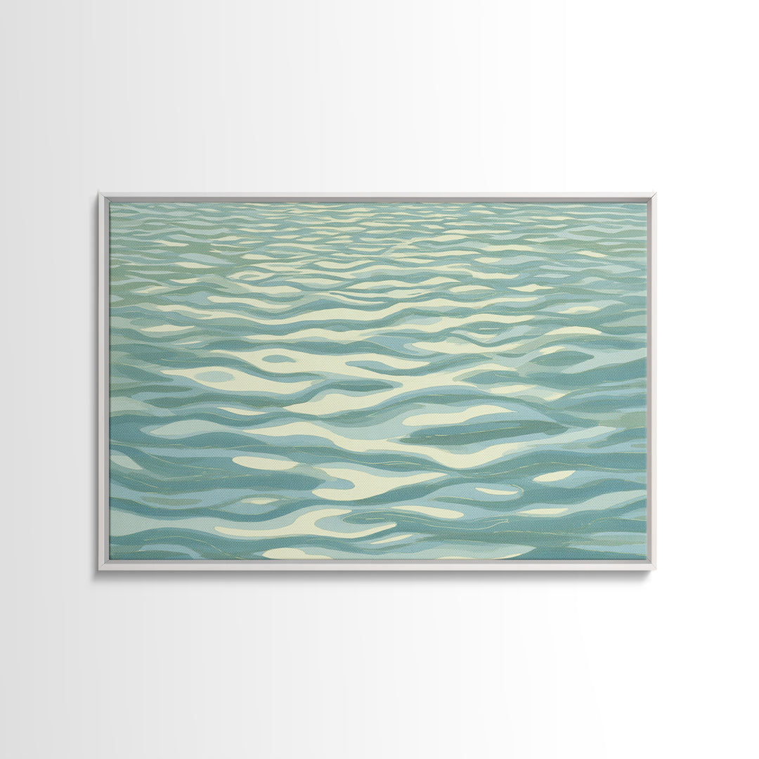 Abstract Water Ripple Pattern Framed Canvas Print, Dental Office Art, Unique Wall Art, Office Decor, Abstract Art, Calm, DOA-3x2-41