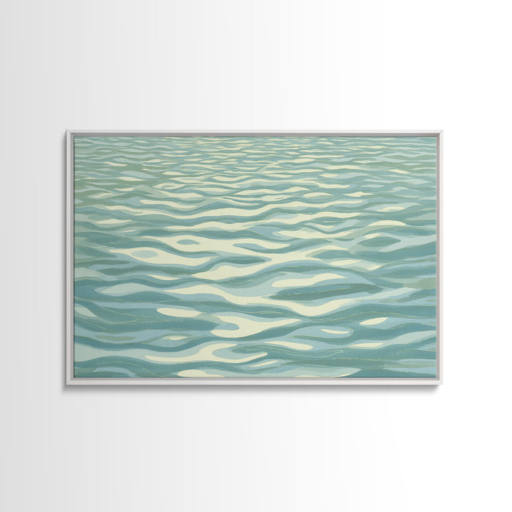 Abstract Water Ripple Pattern Framed Canvas Print, Dental Office Art, Unique Wall Art, Office Decor, Abstract Art, Calm, DOA-3x2-41