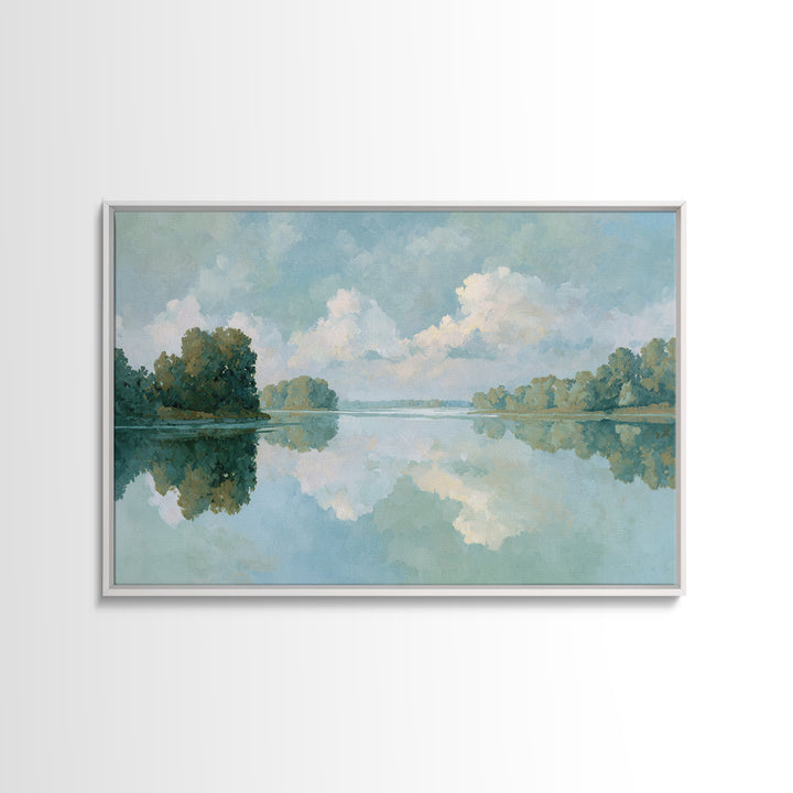 Sunlit Lake with Calming Reflections Canvas Print, Dental Office Art, Office Wall Art, Office Decor, Calm, Medical Decor, DOA-3x2-43
