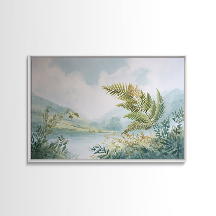 Botanical Fern Study Framed Canvas Print, Dental Office Art, Medical Decor, Office Decor, Fine Art, Calm, Home Decor, DOA-3x2-47