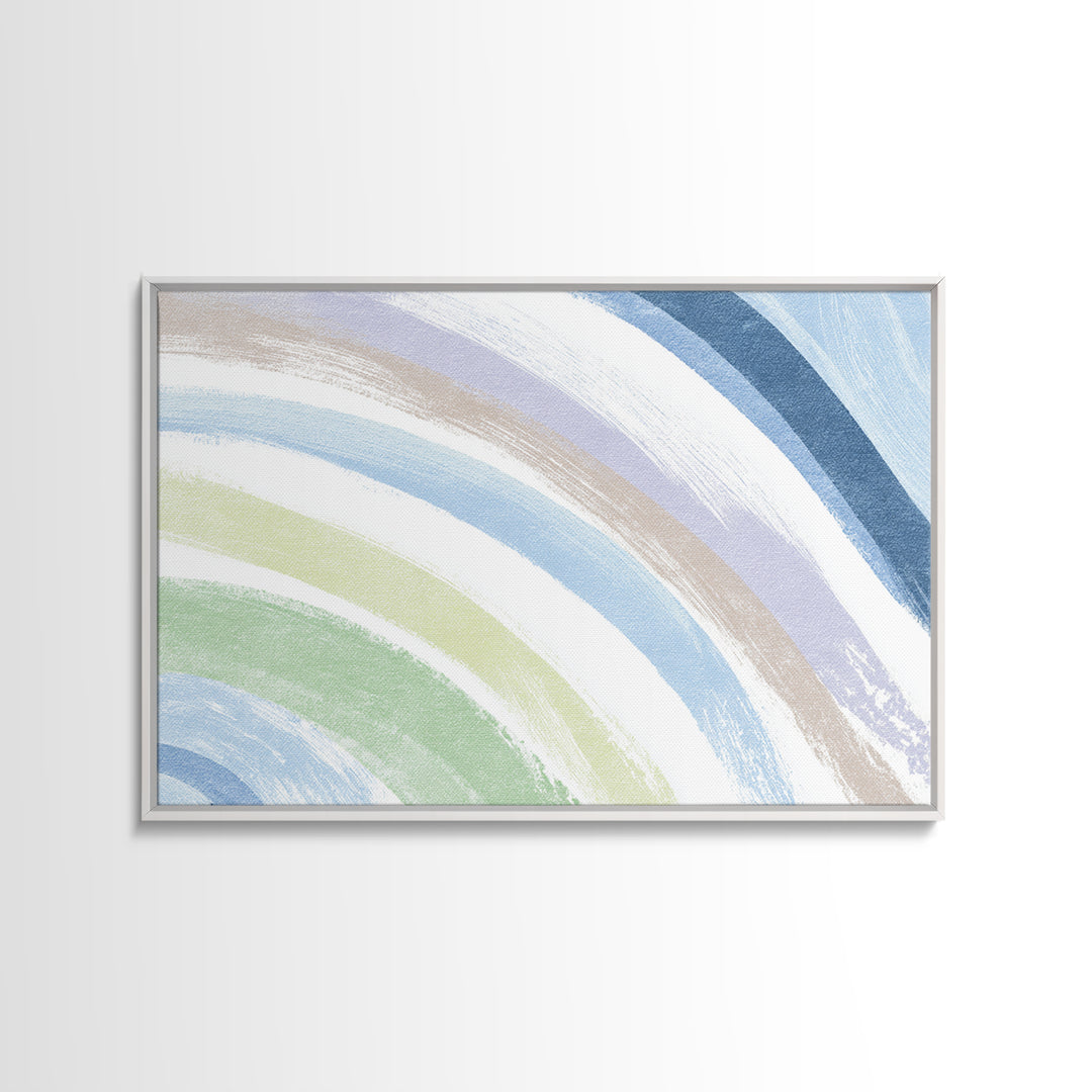 Simple Rainbow Pastel Shapes for Children Canvas Print, Dental Office Art, Room Decor Aesthetic, Office Decor, Fine Art, Calm, DOA-3x2-49