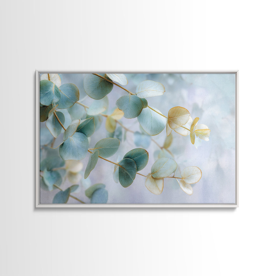 Soft Botanical Eucalyptus Print for Clean Atmosphere Canvas Print, Dental Office Art, Dental Gift, Office Decor, Calm, DOA-3x2-55