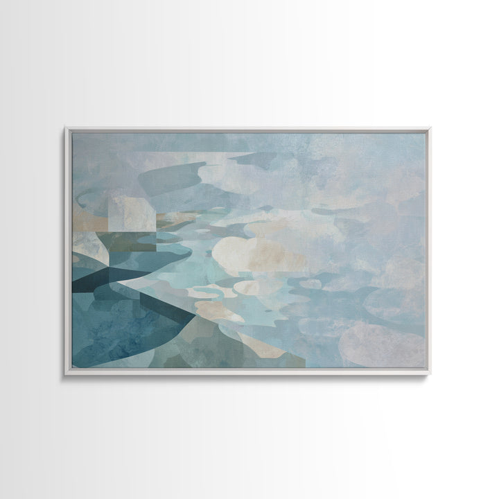 Clean Geometric Art Framed Canvas Print, Dental Office Art, Motivational Poster, Office Decor, Abstract Art, Calm, DOA-3x2-60