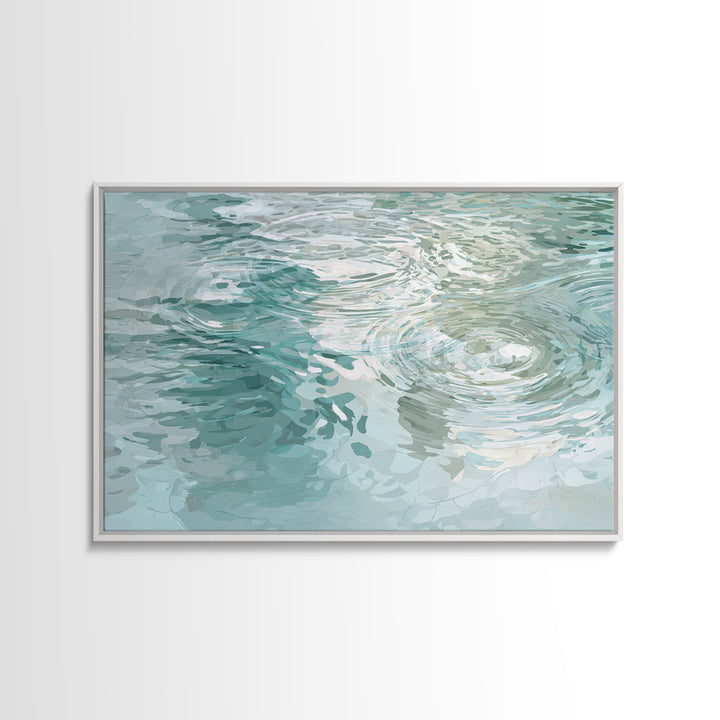 Abstract Water Ripple Pattern Framed Canvas Print, Dental Office Art, Unique Wall Art, Office Decor, Abstract Art, Calm, DOA-3x2-65