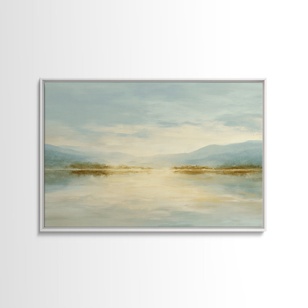 Sunlit Lake with Calming Reflections Canvas Print, Dental Office Art, Medical Office Decor, Office Decor, Fine Art, Calm, DOA-3x2-67