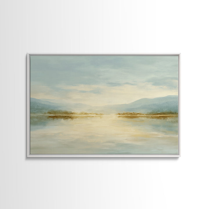 Sunlit Lake with Calming Reflections Canvas Print, Dental Office Art, Medical Office Decor, Office Decor, Fine Art, Calm, DOA-3x2-67