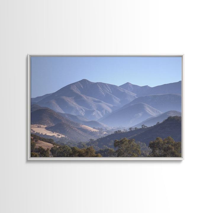 Gentle Mountain Landscape Framed Canvas Print, Dental Office Art, Dental Hygiene, Office Decor, Watercolor Art, Calm, DOA-3x2-80