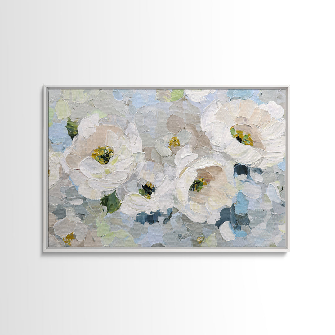 Sterile Modern Floral Painting Framed Canvas Print, Dental Office Art, Motivational Poster, Office Decor, Fine Art, Calm, DOA-3x2-87