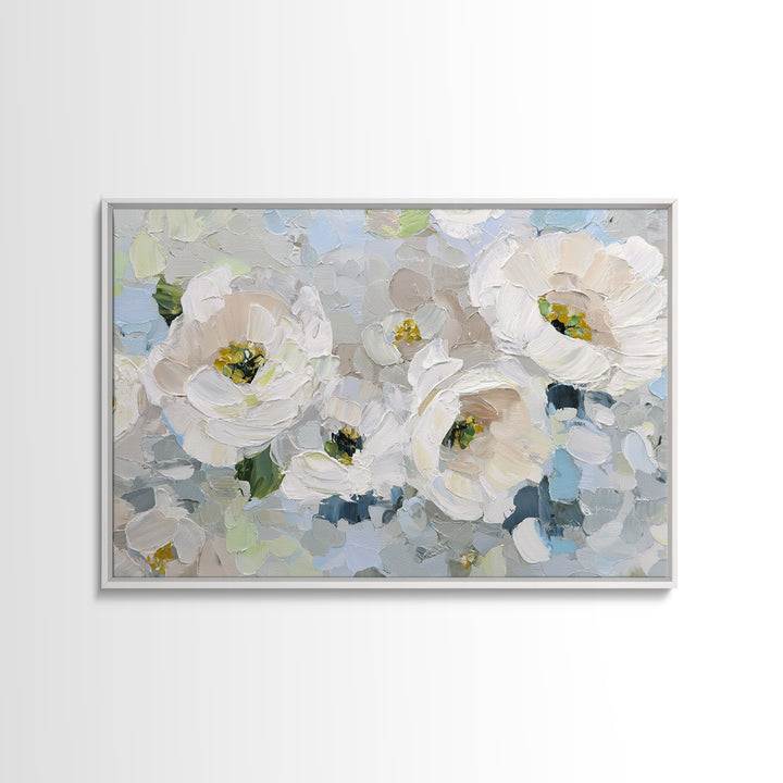 Sterile Modern Floral Painting Framed Canvas Print, Dental Office Art, Motivational Poster, Office Decor, Fine Art, Calm, DOA-3x2-87