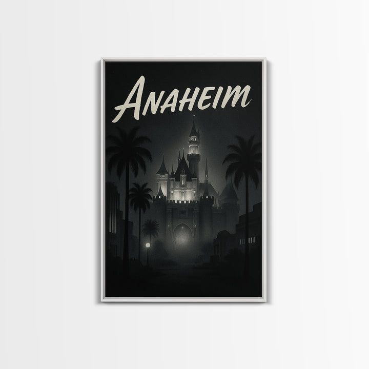Anaheim Travel Poster, Canvas Print, Night Street Poster Art, Anaheim Wall Art, Travel Wall Decor, Modern Wall Decor, City Travel Prints