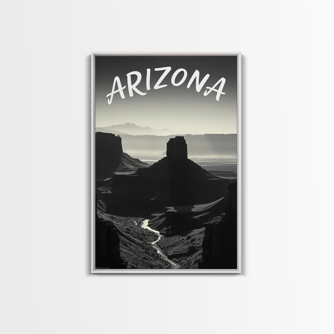 Arizona Travel Poster, Canvas Print, Night Street Poster Art, Arizona Wall Art, Travel Poster Set, Gift For Travelers, Vintage City Poster